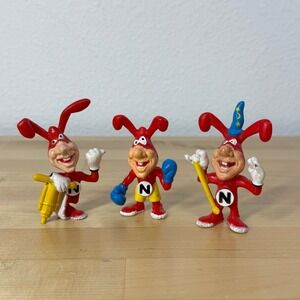 Vintage Dominos Pizza The Noid PVC Figures Set of 3 1980s Mascot Toys Retro